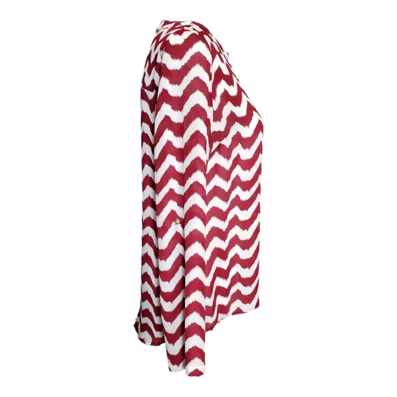 Charming Charlie Tunic Maroon/White - Picture 2 of 3